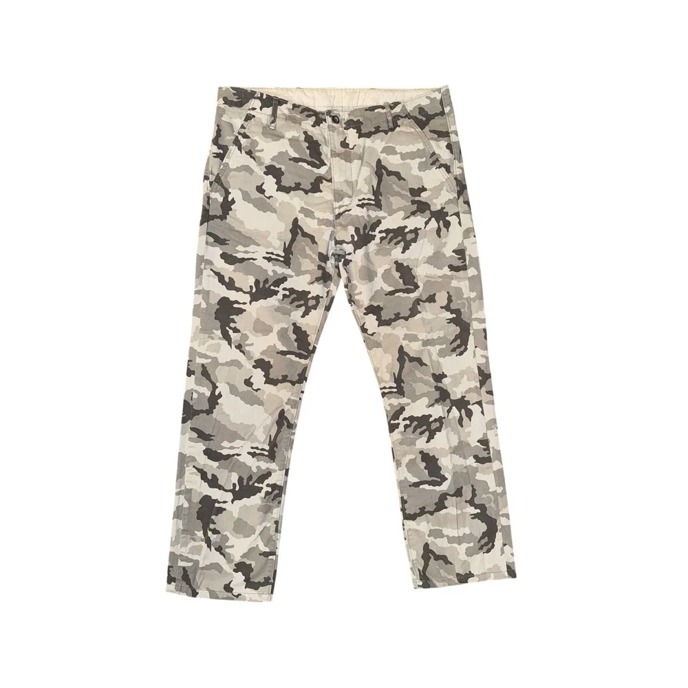 Levi Strauss Camo Pants‎ Mens W38 L32 Grey White Black Straight Leg Twill